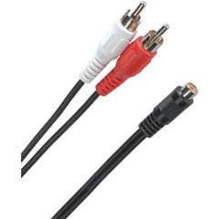 RCA Y Adapter 2 Male To 1 Female Splitter Audio Stereo  
