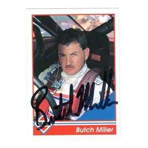  Butch Miller autographed Trading Card (Auto Racing) 1992 
