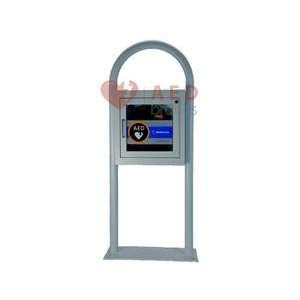 AED Floor Stand Cabinet Grey with Alarm  Industrial 