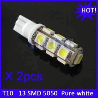   13 LED 5050 SMD Wedge Car Side Tail Parking Light White DC 12V  