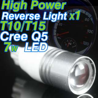   W5W Pure White/Blue Car Wedge LED 7W Cree Q5 Reverse Light Bulb Lamp