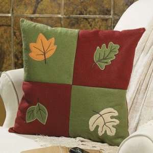  Fall Leaves Block Pillow   Party Decorations & Room Decor 