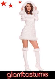 Snow Bunny Ladies Christmas Fancy Dress Costume  
