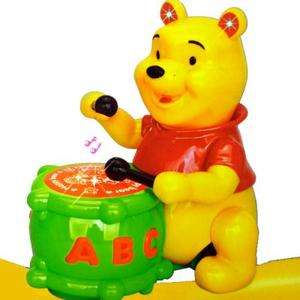 Baby Children Electric Toy Happy Chubby Bear Plays Drum Lighting Music 