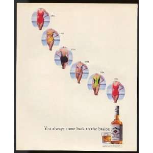  1991 Jim Beam Back to Basics Swimsuits Print Ad (7893 