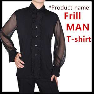 Ballroom Latin Modern Dance T shirt/Sh 1036 Frill Man  