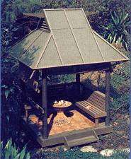 Teahouse Gazebo Plans, yard, garden, Oriental, Asian S  