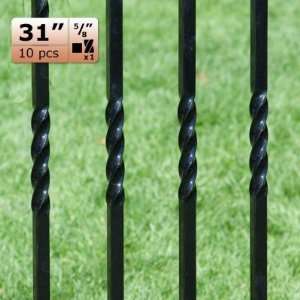   Iron Vintage 5/8 x 31 Square Baluster with Single Twist   Pack of 10