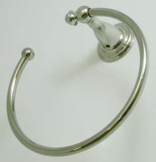   ACCESSORIES Towel Ring, Rube Hook, Paper Holder, Polished Nickel