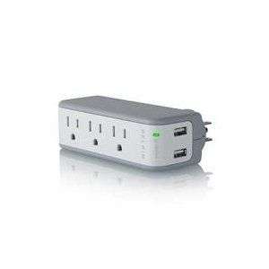 NEW Belkin Mini Surge Protector Dual USB Charger 2DShip 722868649992 