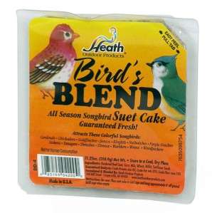 Heath Birds Blend Suet Cake Wild Bird Food 12 Pack  