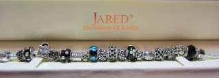 Authentic Pandora Bracelet w 18 beads and charms Black Magic  