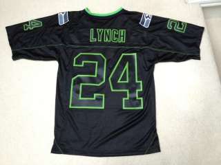 Seahawks Jersey BLACK/LIME GREEN   SUPER RARE   Lynch   Williams 