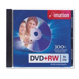 1PK Imation 8X DVD+RW DVDRW ReWritable Blank Disc Storage Media Jewel 