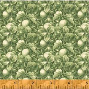   Williamsburg Bountiful Green Apples Blender Windham Quilt Shop Fabric