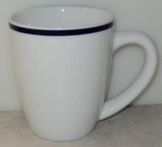 Oneida Maitre d Porcelain White Blue Coffee Cup Mug  
