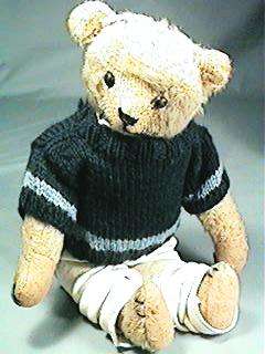 Navy Blue Sweater with Blue Stripe for Teddy Bear  