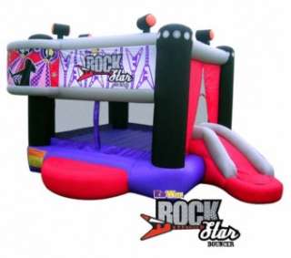 NEW ROCK STAR INFLATABLE BOUNCE HOUSE Bouncer Slide Air Blown Game
