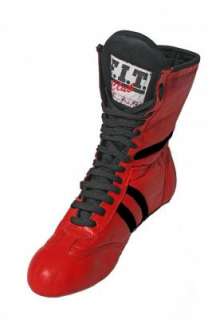 Pro Red/Black, High Ankle, Leather, Boxing Boots/Shoes  