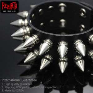 Gothic Punk Rock Emo Metal Spike Bracelet Wristband T  