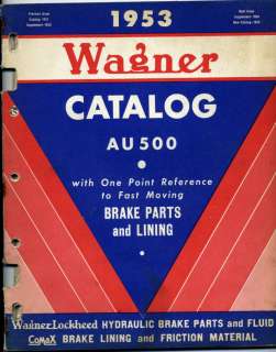 WAGNER CoMax Brake Lining Catalog Manual ASBESTOS 1953  