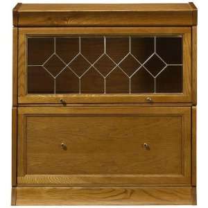  Barrister Bookcase With File Drawer And Diamond style Door 