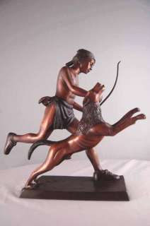 Indian Hunter & his Dog by P. Manship Bronze Statue  