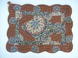 Great Finds Mr. Maxx 100% Cotton Quilted Placemat Brown & Green  