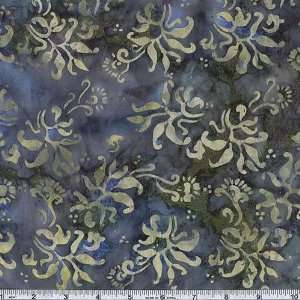  44 Wide Batik Wax Floral Blue Fabric By The Yard Arts 