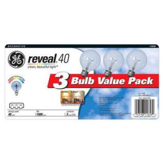 GE Reveal 40 Watt Decorative Globe Light Bulbs 3 pk. product details 