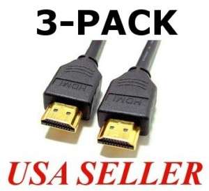 Pack Lot   6 Ft HDMI Cables Gold HDTV 1080P   New  