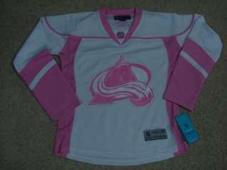 Colorado Avalanche Womens Reebok Pink Hockey Jersey M  