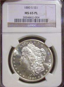   Silver Dollar MS 65 PL NGC Graded Proof LIke Antique US Coin  