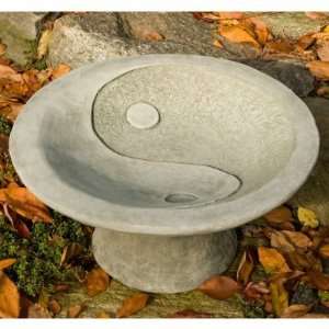  Campania International Yin Yang Pedestal Cast Stone Bird 