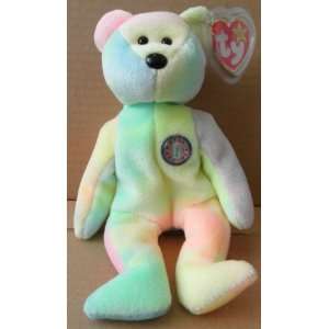  TY Beanie Babies Birthday Bear Stuffed Animal Plush Toy 