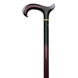 Walking cane Burgundy & Black Tease. This walking stick cane has a 