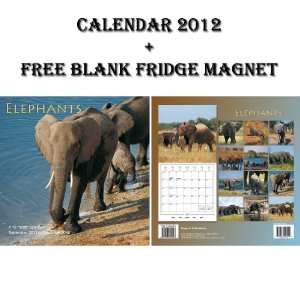  ELEPHANTS 2012 CALENDAR + FREE FRIDGE MAGNET   BY MAGNUM 