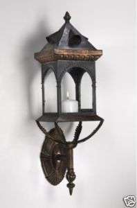 Old World Iron Wall Candle Lantern  
