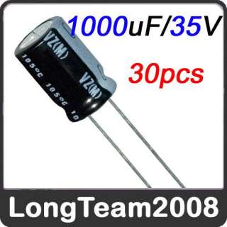 30PCS 1000uF/35V 105°C Aluminum Electrolytic Capacitors  