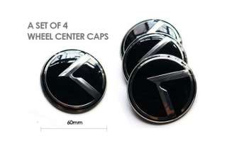 3D K LOGO Wheel Center Caps Emblem Badges for KIA Optima/Forte 