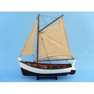   14   Wood Replica Fishing Boat Model Not a Model Kit Toys & Games