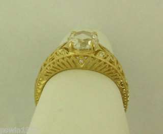 ANTIQUE HAND ENGRAVE STYLE SEMI MOUNT RING 14K GOLD NEW  