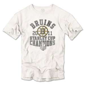 Boston Bruins White 47 Brand 2011 NHL Stanley Cup Champions Scrum T 