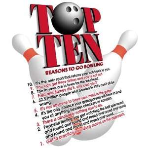  Top Ten Reasons To Go Bowling T Shirt