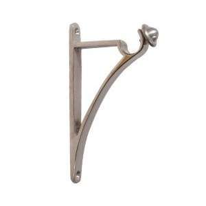  Curtain Rod Bracket, Satin Nickel (1/2 by 6 Inches)
