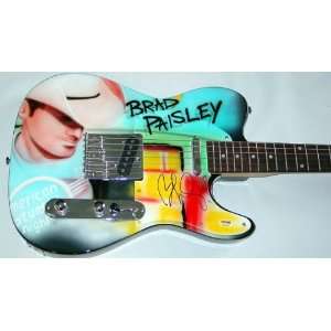 Brad Paisley Autographed Signed Airbrush Guitar PSA/DNA Certifie