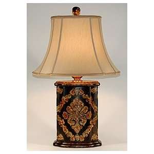 Bradburn Gallery Aragon Wood Oval Caddy Table Lamp