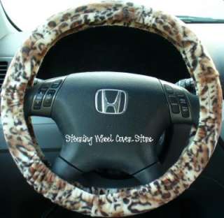 Car Steering Wheel Cover Soft Leopard Cheetah Print NEW  