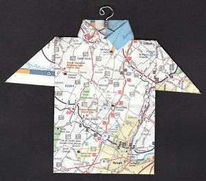 Origami Map Shirt Cedar Grove, Newark, Kearny, Orange  