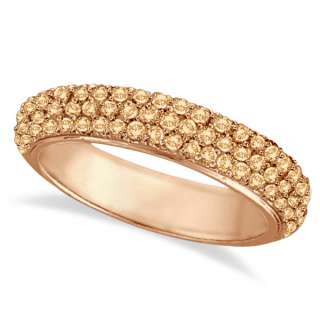 Hidalgo Micro Pave Champagne Diamond Ring 18k Rose Gold  